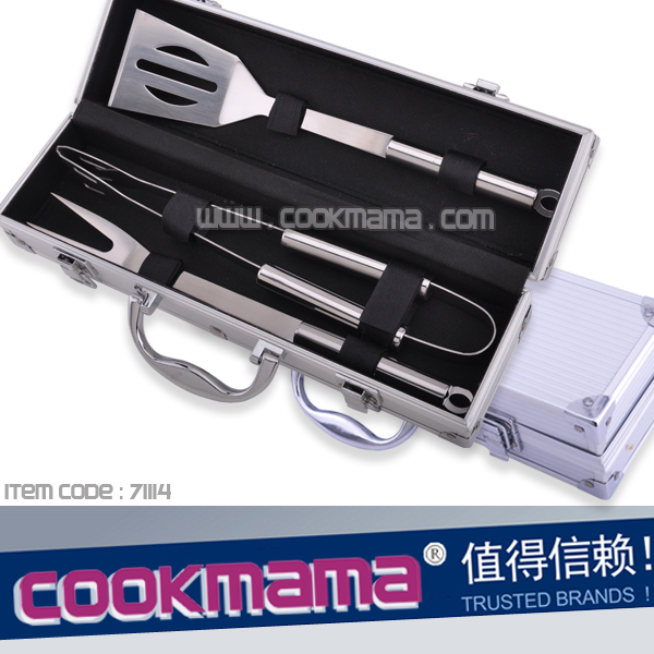 3pcs stainless steel bbq tool set