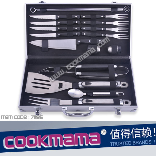19pcs stainless steel barbeque set