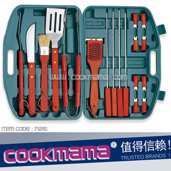 18-piece stainless steel bbq grill tools with storage case