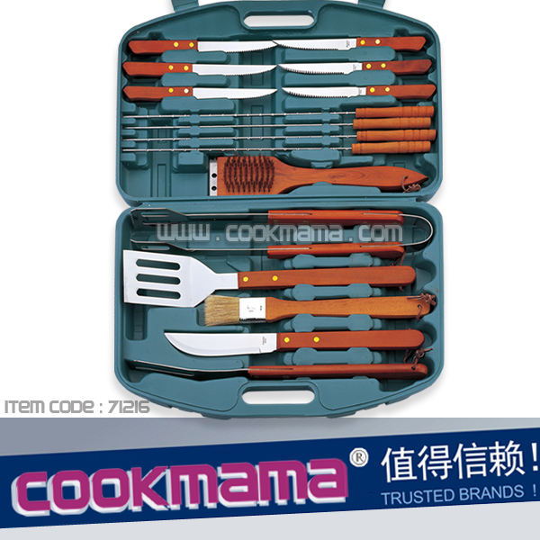 16-piece stainless steel bbq tools with storage case