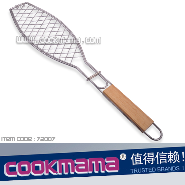 Stainless Steel single fish grilling basket