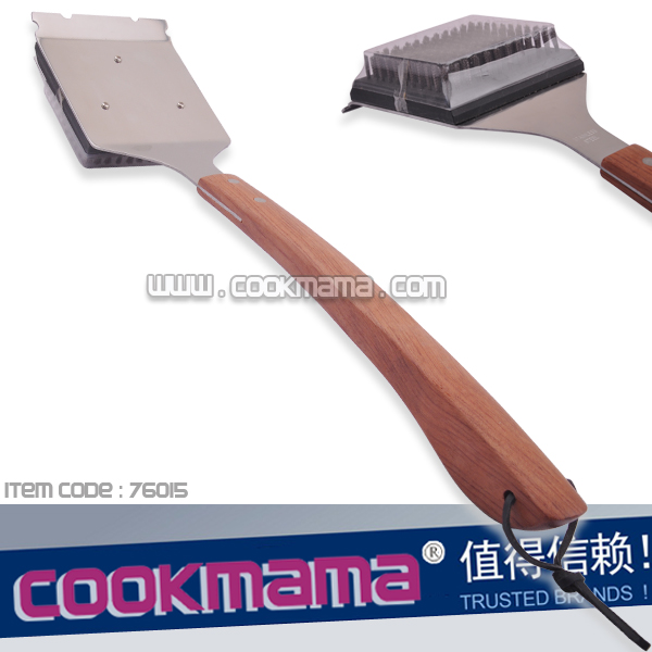 high quality rose wood handle bbq cleaning brush