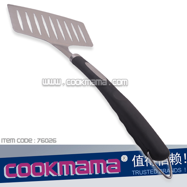 high quality rubber plastic handle large size bbq spatula