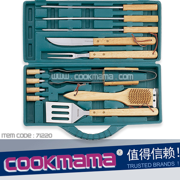 12pcs stainless steel barbecue tools with storage case