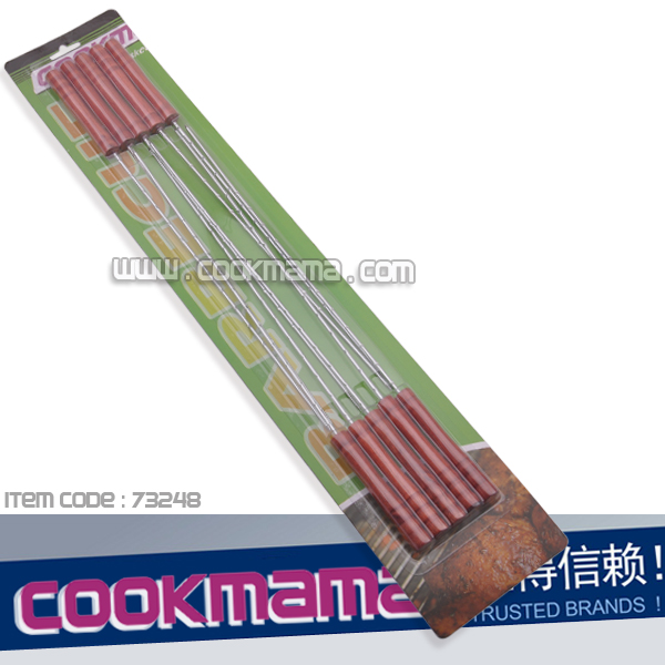 10pcs chrome plated bbq skewers set