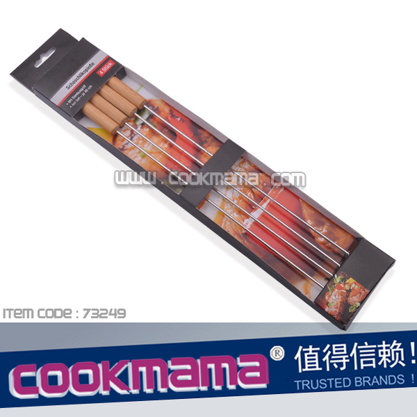 4pcs Bamboo handle skewers set