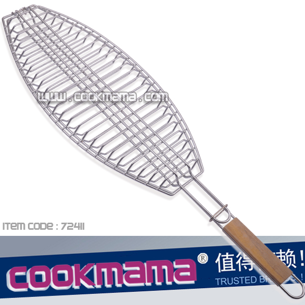 Oversize single fish grill basket