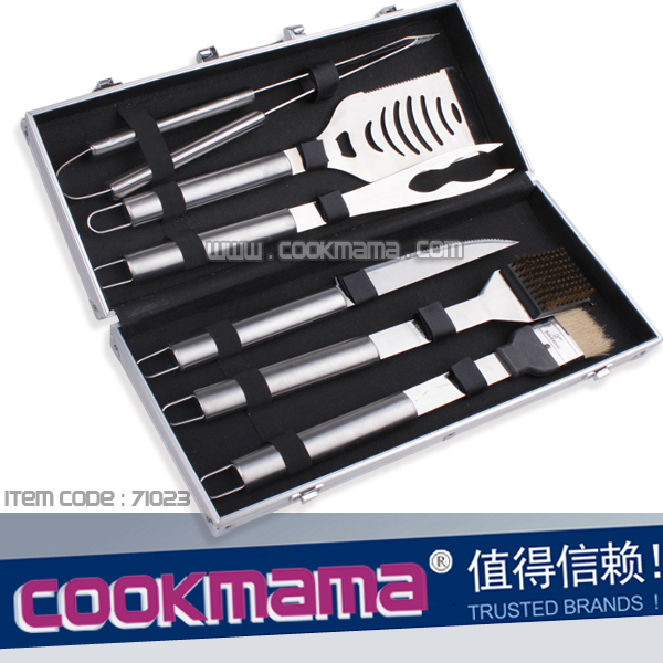 6pcs bbq tool set with case