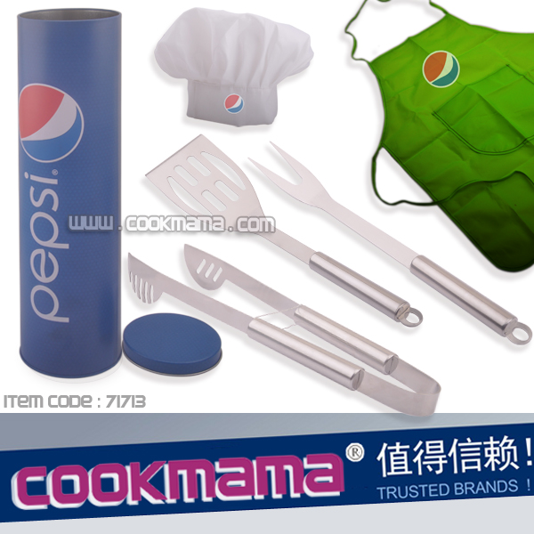 bbq set, 5pcs stainless steel bbq tool set with Tank packing