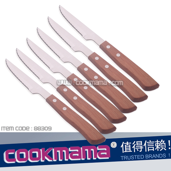 wood handle steak knife