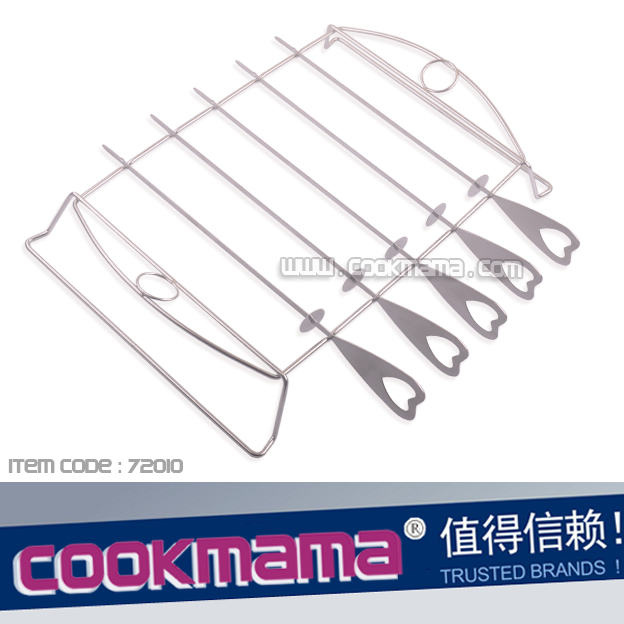 kebab grilling rack with skewer,barbecue skewer shish kabob set,stainless steel