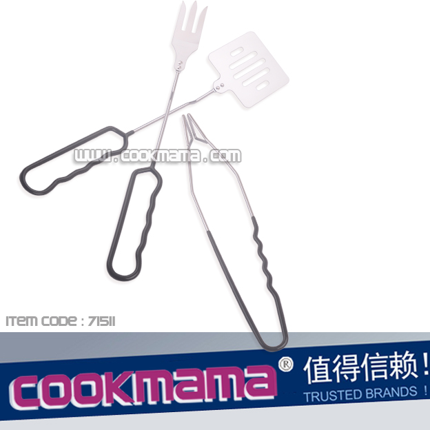3 piece bbq tool set,3pcs bbq tools,wires,Chrome plated